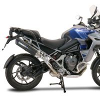 Scarico GPR compatibile con  Triumph Tiger 1200 Gt - Rally 2022-2024, Furore Evo4 Poppy, Scarico omologato, silenziatore con db killer estraibile e raccordo specifico