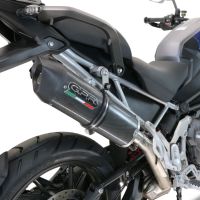 Scarico GPR compatibile con  Triumph Tiger 1200 Gt - Rally 2022-2024, Furore Evo4 Poppy, Scarico omologato, silenziatore con db killer estraibile e raccordo specifico