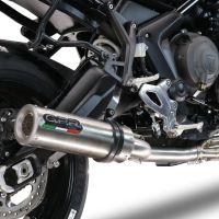 Scarico GPR compatibile con  Triumph Tiger Sport 660 2022-2024, M3 Titanium Natural, Scarico completo omologato,fornito con db killer estraibile,catalizzatore e collettore