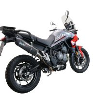 Scarico GPR compatibile con  Triumph Tiger 850 2023-2024, Furore Evo4 Poppy, Scarico omologato, silenziatore con db killer estraibile e raccordo specifico