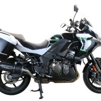 Scarico GPR compatibile con  Kawasaki Versys 1000 I.E. 2019-2020, Furore Evo4 Nero, Scarico omologato, silenziatore con db killer estraibile e raccordo specifico