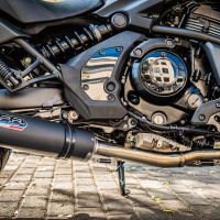 Scarico GPR compatibile con  Kawasaki Vulcan 650 S 2017-2020, M3 Black Titanium, Scarico completo omologato,fornito con db killer estraibile,catalizzatore e collettore