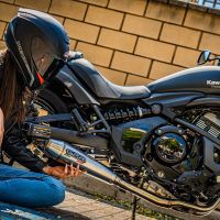 Scarico GPR compatibile con  Kawasaki Vulcan 650 S 2017-2020, Ultracone, Scarico completo omologato,fornito con db killer estraibile,catalizzatore e collettore