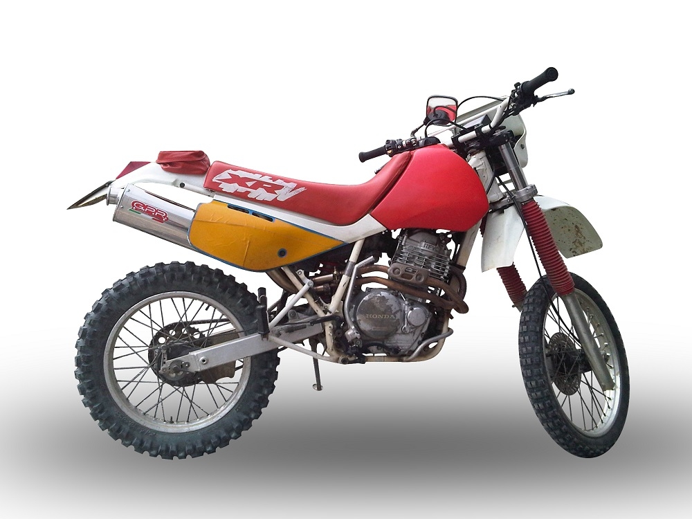 Scarico GPR compatibile con  Honda Xr 600 R  1990-1998, Trioval, Scarico omologato, silenziatore con db killer estraibile e raccordo specifico