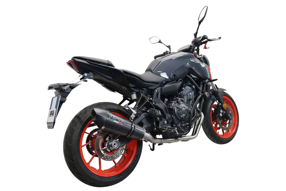 Scarico GPR compatibile con  Yamaha Mt-07  2021-2024, GP Evo4 Poppy, Scarico completo omologato,fornito con db killer estraibile,catalizzatore e collettore