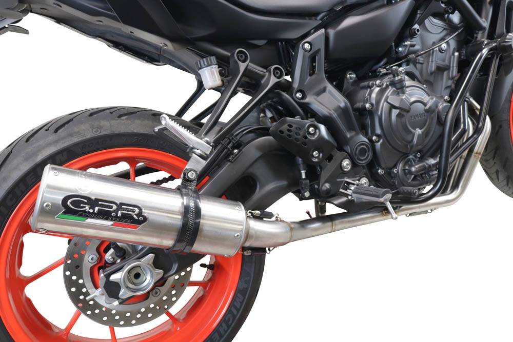 Scarico GPR compatibile con  Yamaha Xsr 700 2021-2024, M3 Inox , Scarico completo omologato,fornito con db killer estraibile,catalizzatore e collettore