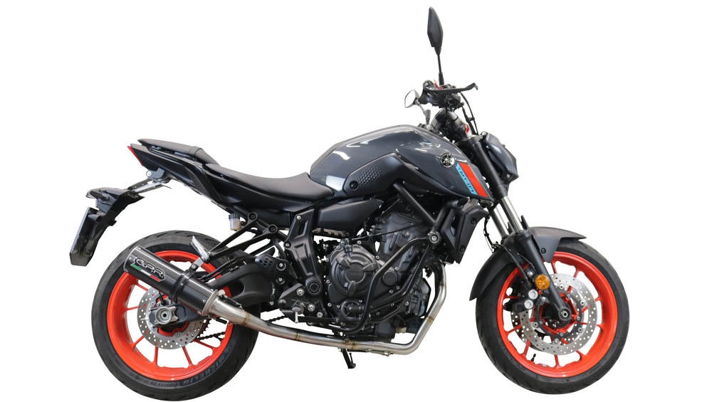 Scarico GPR compatibile con  Yamaha Mt-07  2021-2024, M3 Poppy , Scarico completo omologato,fornito con db killer estraibile,catalizzatore e collettore