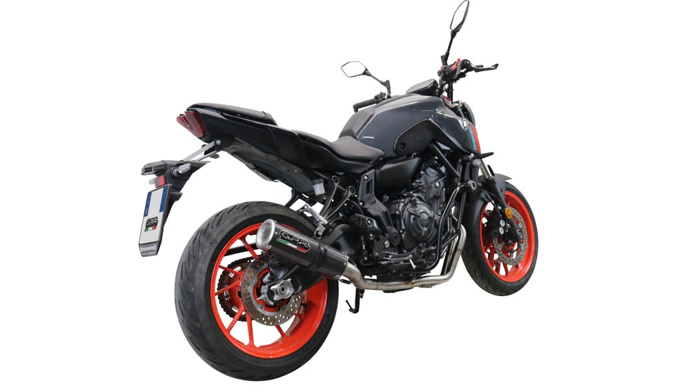 Scarico GPR compatibile con  Yamaha Mt-07  2014-2016, M3 Poppy , Scarico completo omologato,fornito con db killer estraibile e collettore