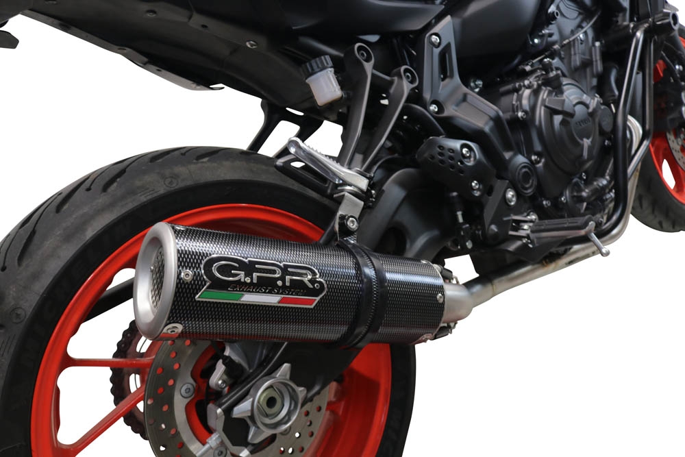 Scarico GPR compatibile con  Yamaha Mt-07  2017-2020, M3 Poppy , Scarico completo omologato,fornito con db killer estraibile,catalizzatore e collettore