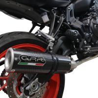 Scarico GPR compatibile con  Yamaha Mt-07  2017-2020, M3 Poppy , Scarico completo omologato,fornito con db killer estraibile,catalizzatore e collettore