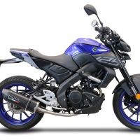 Scarico GPR compatibile con  Yamaha Mt 125 2020-2020, Furore Evo4 Nero, Scarico completo omologato,fornito con db killer estraibile,catalizzatore e collettore