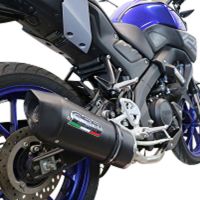 Scarico GPR compatibile con  Yamaha Mt 125 2020-2020, Furore Evo4 Nero, Scarico completo omologato,fornito con db killer estraibile,catalizzatore e collettore