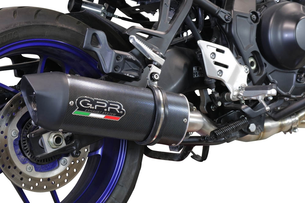 Scarico GPR compatibile con  Yamaha Tracer 9 2021-2023, Furore Evo4 Poppy, Scarico completo omologato,fornito con db killer estraibile,catalizzatore e collettore