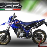 Scarico GPR compatibile con  Yamaha Wr 125 X 2009-2014, Furore Poppy, Scarico omologato, silenziatore con db killer estraibile e raccordo specifico