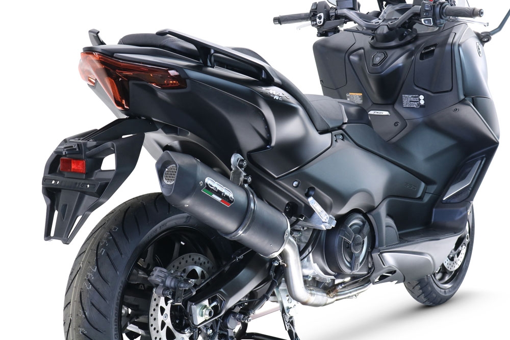 Scarico GPR compatibile con  Yamaha T-Max 560 2022-2024, Furore Evo4 Nero, Scarico completo omologato,fornito con db killer estraibile,catalizzatore e collettore