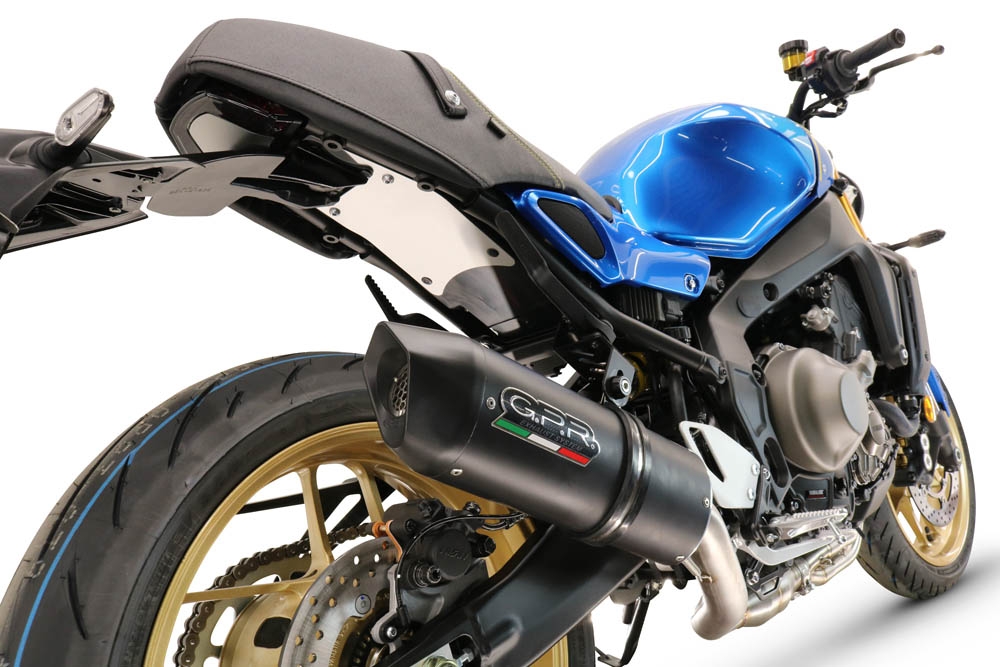 Scarico GPR compatibile con  Yamaha XSR900 2022-2023, Furore Evo4 Nero, Scarico completo omologato,fornito con db killer estraibile,catalizzatore e collettore