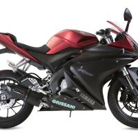 Scarico GPR compatibile con  Yamaha Yzf-R 125  2017-2018, Furore Evo4 Poppy, Scarico completo omologato,fornito con db killer estraibile,catalizzatore e collettore