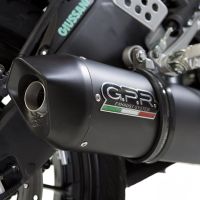 Scarico GPR compatibile con  Yamaha Yzf-R 125  2017-2018, Furore Evo4 Nero, Scarico completo omologato,fornito con db killer estraibile,catalizzatore e collettore