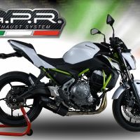 Scarico GPR compatibile con  Kawasaki Z 650 2021-2022, Furore Evo4 Nero, Scarico completo omologato,fornito con db killer estraibile,catalizzatore e collettore