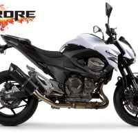 Scarico GPR compatibile con  Kawasaki Z 800 2009-2016, Furore Nero, Scarico omologato, silenziatore con db killer estraibile e raccordo specifico