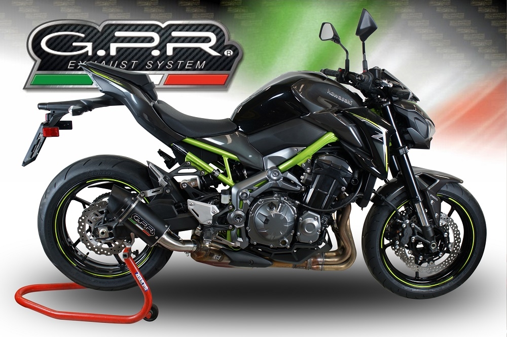 Scarico GPR compatibile con Kawasaki Z 900 - ZR 900 B Full power 2017-2019, Furore Evo4 Poppy, Scarico omologato, silenziatore con db killer estraibile e raccordo specifico 