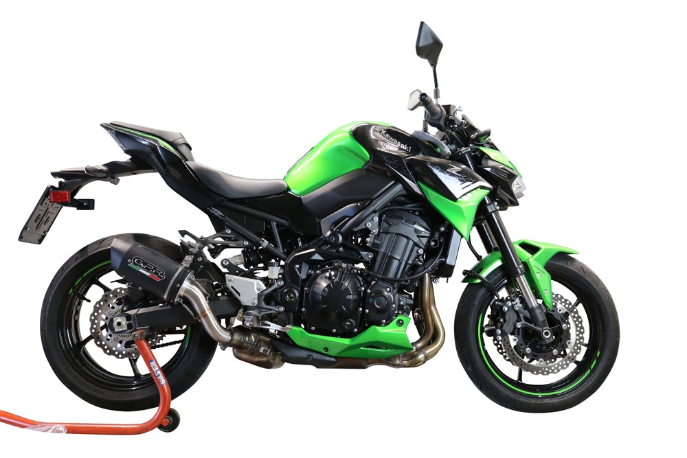 Scarico GPR compatibile con Kawasaki Z 900 - ZR 900 B Full power 2021-2023, Furore Evo4 Poppy, Scarico omologato, silenziatore con db killer estraibile e raccordo specifico 