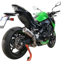 Scarico compatibile con Kawasaki Z 900 2020-2020, M3 Titanium Natural, Scarico omologato, silenziatore con db killer estraibile e raccordo specifico