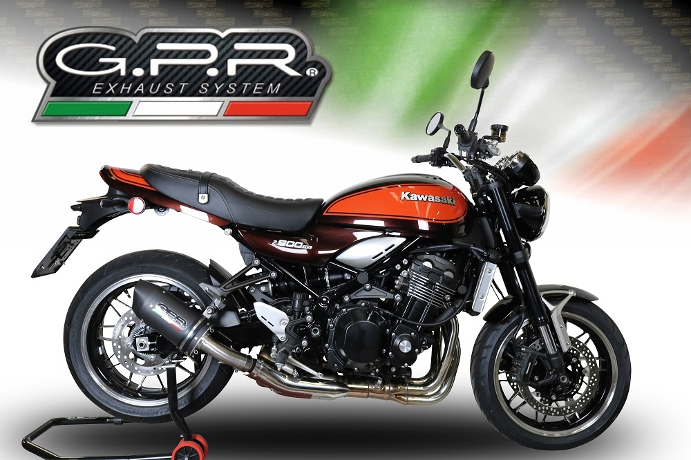 Scarico GPR compatibile con  Kawasaki Z 900 RS 2021-2024, Furore Evo4 Poppy, Scarico omologato, silenziatore con db killer estraibile e raccordo specifico