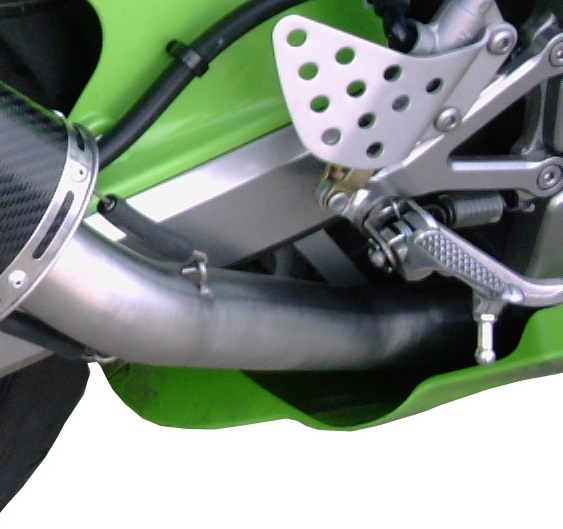 Scarico GPR compatibile con  Kawasaki Zx-6R 636 2003-2004, Trioval, Scarico omologato, silenziatore con db killer estraibile e raccordo specifico