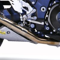 Scarico GPR compatibile con  Kawasaki Zzr 1400 2008-2011, Gpe Ann. Poppy, Coppia di terminali di scarico omologati, forniti con db killer removibili e raccordi specifici