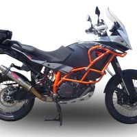 GPR exhaust compatible with  Ktm Lc 8 Adventure 1050 2015-2016, Deeptone Inox, Racing slip-on exhaust including link pipe 