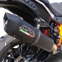 Scarico GPR compatibile con  Ktm LC 8 Super Adventure 1290 - S - R - T 2017-2020, Furore Evo4 Nero, Scarico omologato, silenziatore con db killer estraibile e raccordo specifico