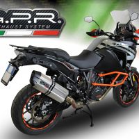 Scarico GPR compatibile con  Ktm LC 8 Super Adventure 1290 - S - R - T 2017-2020, Sonic Titanium, Scarico omologato, silenziatore con db killer estraibile e raccordo specifico