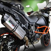 Scarico GPR compatibile con  Ktm LC 8 Super Adventure 1290 - S - R - T 2017-2020, Sonic Titanium, Scarico omologato, silenziatore con db killer estraibile e raccordo specifico