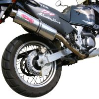 Scarico GPR compatibile con  Honda Africa Twin XRV 750 RD07 1993-2003, Trioval, Scarico omologato, silenziatore con db killer estraibile e raccordo specifico