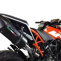 Scarico GPR compatibile con  Ktm Duke 125 2017-2020, Furore Evo4 Nero, Terminale di scarico omologato,fornito con db killer estraibile,catalizzatore e collettore