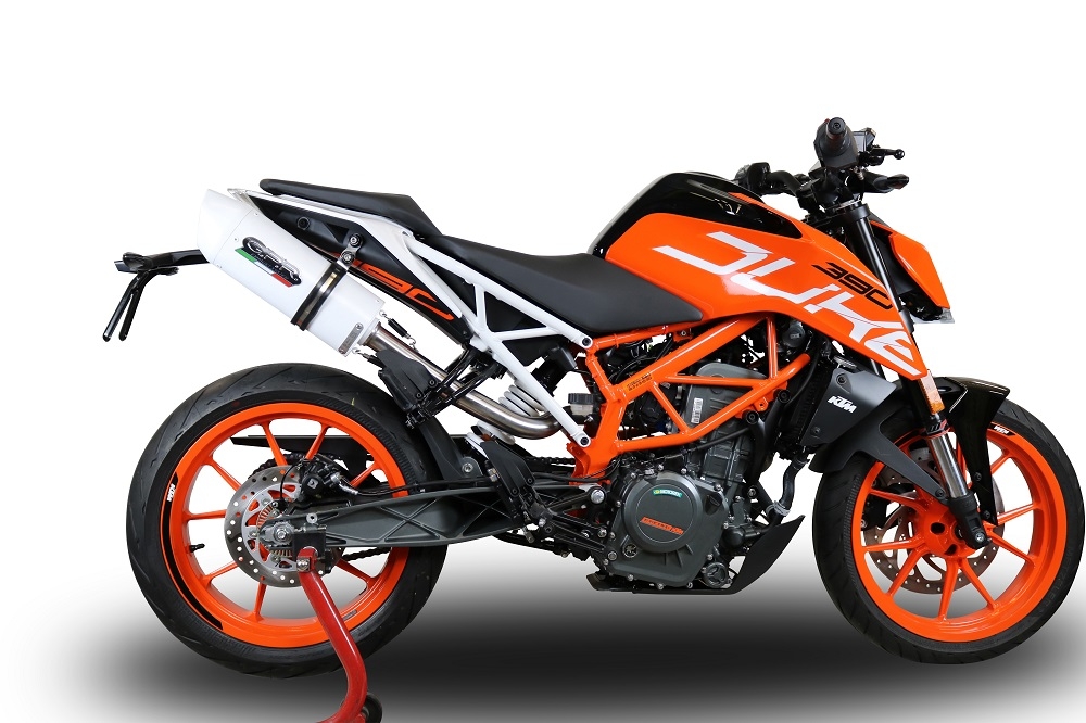 Scarico GPR compatibile con  Ktm Duke 250 2017-2020, Albus Evo4, Terminale di scarico omologato, fornito con db killer estraibile, catalizzatore e raccordo specifico