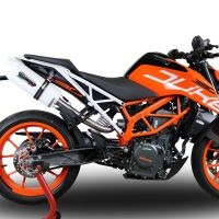 Scarico GPR compatibile con  Ktm Duke 250 2017-2020, Albus Evo4, Terminale di scarico omologato, fornito con db killer estraibile, catalizzatore e raccordo specifico