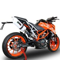 Scarico GPR compatibile con  Ktm Rc 390 2017-2020, Albus Evo4, Terminale di scarico omologato, fornito con db killer estraibile, catalizzatore e raccordo specifico