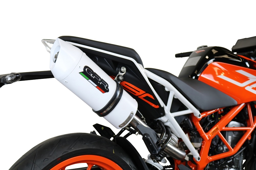 Scarico GPR compatibile con  Ktm Rc 390 2017-2020, Albus Evo4, Terminale di scarico omologato, fornito con db killer estraibile, catalizzatore e raccordo specifico