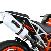 Scarico GPR compatibile con  Ktm Rc 390 2017-2020, Albus Evo4, Terminale di scarico omologato, fornito con db killer estraibile, catalizzatore e raccordo specifico