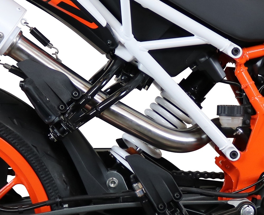 Scarico GPR compatibile con  Ktm Duke 250 2017-2020, Furore Nero, Terminale di scarico racing, con raccordo, senza omologazione