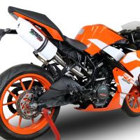 Scarico GPR compatibile con  Ktm Rc 125 2017-2020, Albus Evo4, Terminale di scarico omologato, fornito con db killer estraibile, catalizzatore e raccordo specifico