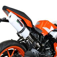 Scarico GPR compatibile con  Ktm Rc 125 2017-2020, Albus Evo4, Terminale di scarico omologato, fornito con db killer estraibile, catalizzatore e raccordo specifico