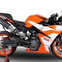 Scarico GPR compatibile con  Ktm Rc 125 2017-2020, Furore Evo4 Nero, Terminale di scarico omologato,fornito con db killer estraibile,catalizzatore e collettore