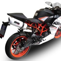 GPR exhaust compatible with  Ktm Rc 390 2015-2016, Albus Ceramic, Homologated legal slip-on exhaust including removable db killer, link pipe and catalyst 