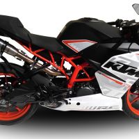 Scarico GPR compatibile con  Ktm Rc 390 2015-2016, Deeptone Inox, Terminale di scarico omologato, fornito con db killer estraibile, catalizzatore e raccordo specifico