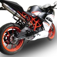 Scarico GPR compatibile con  Ktm Rc 390 2015-2016, Deeptone Inox, Scarico omologato, silenziatore con db killer estraibile e raccordo specifico