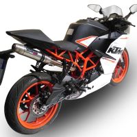 Scarico GPR compatibile con  Ktm Rc 390 2015-2016, Deeptone Inox, Terminale di scarico omologato, fornito con db killer estraibile, catalizzatore e raccordo specifico