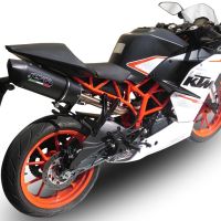 Scarico GPR compatibile con  Ktm Rc 390 2015-2016, Furore Nero, Terminale di scarico racing, con raccordo, senza omologazione